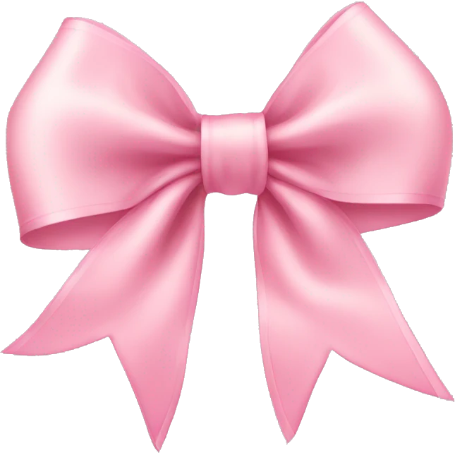 light pink ribbon bow emoji