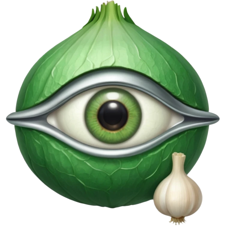 EYE KEY CHIN GARLIC emoji
