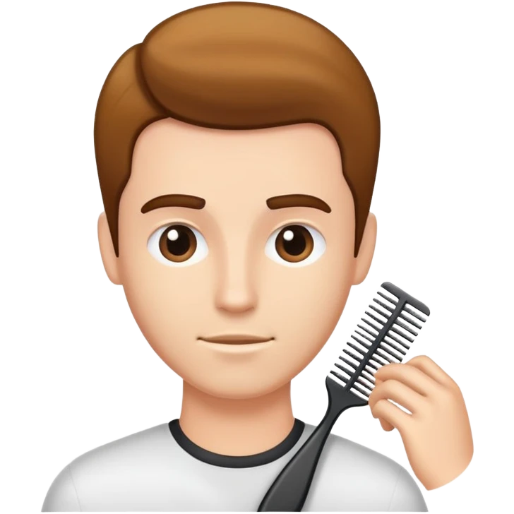 Расческа расчесывает волосы emoji