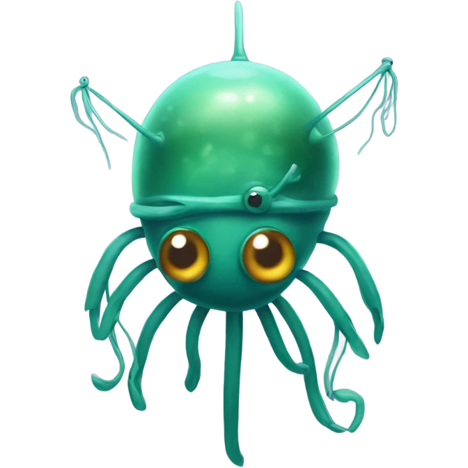 Plankton with a bow emoji