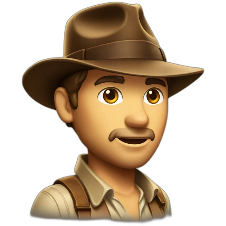 Indiana jones with hat emoji