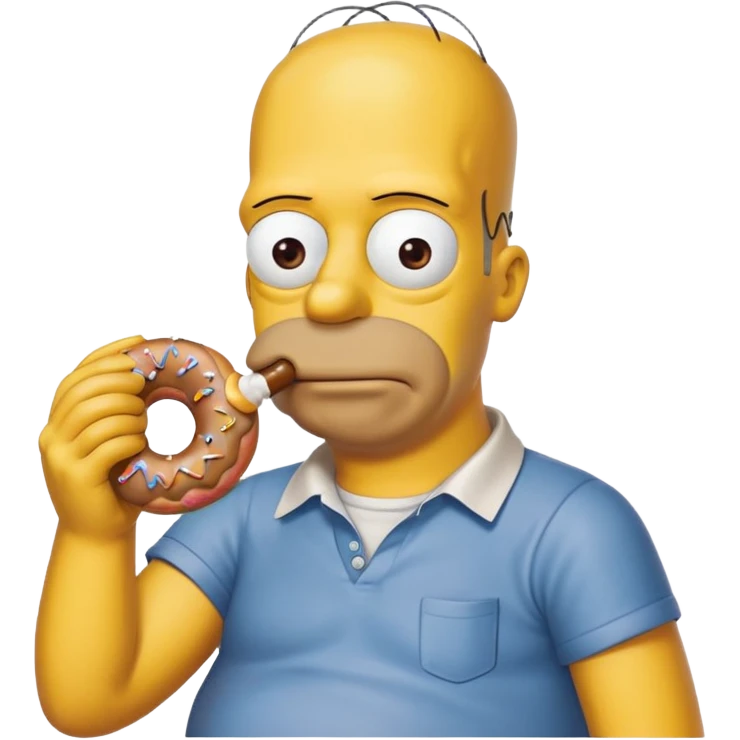 Homer drinking beer emoji