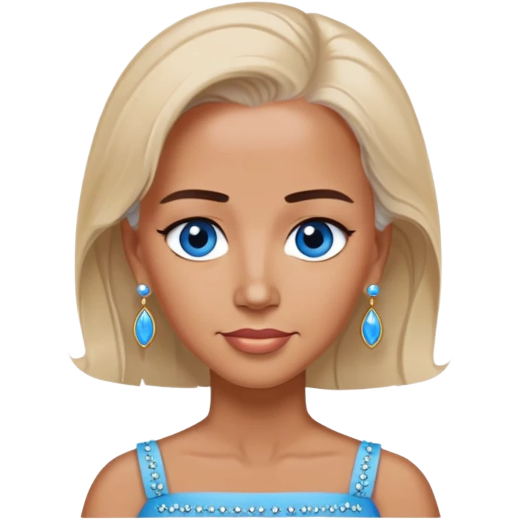 Joe Biden blue eyes wearing a dress with earrings emoji