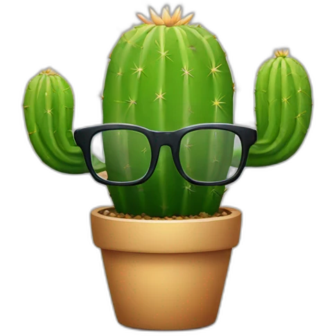 cactus-with-eye-glass emoji