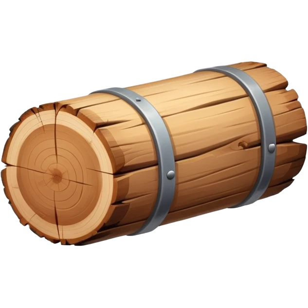 light brown log of wood, simple, clear emoji