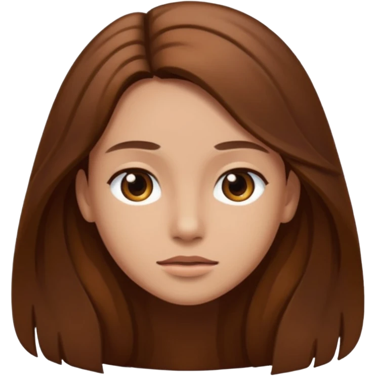 ange cheveux châtains longs emoji