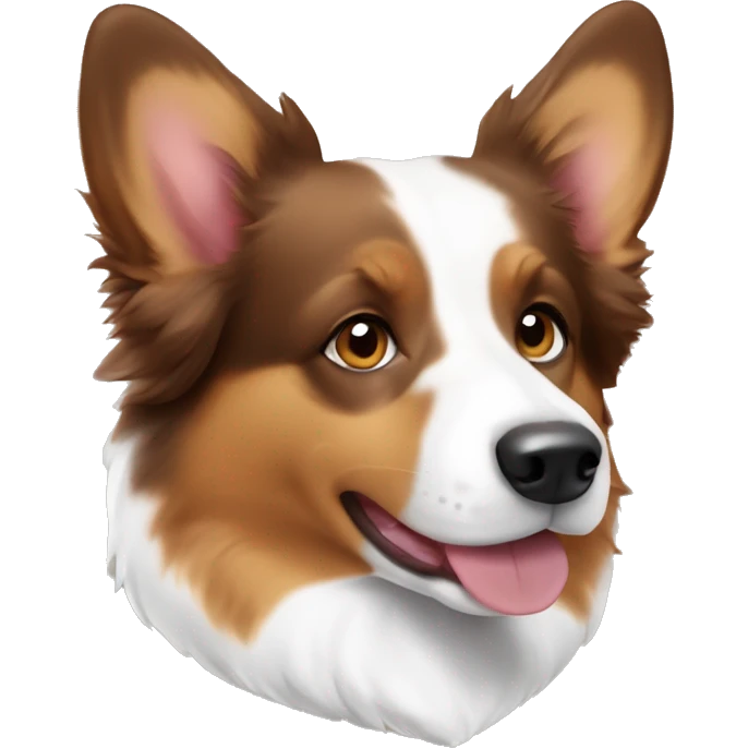 Corgi Australian shepherd brown and white emoji