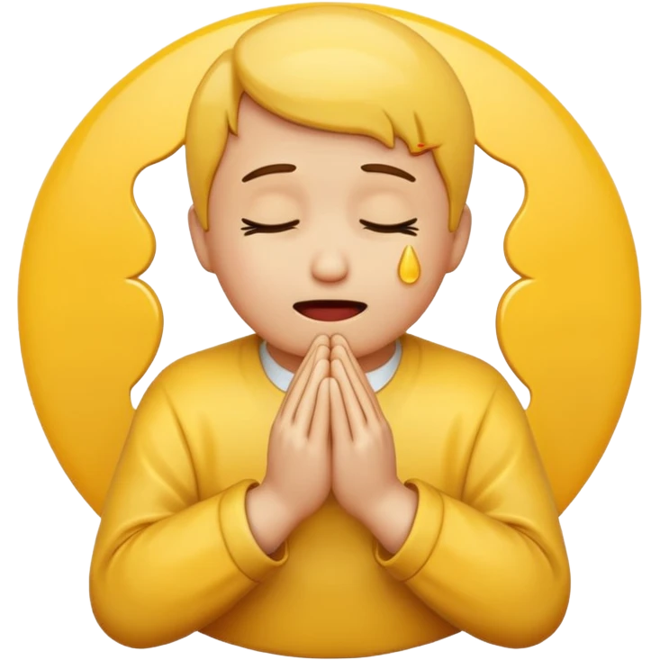 Crying emoji with praying hands in front of it emoji