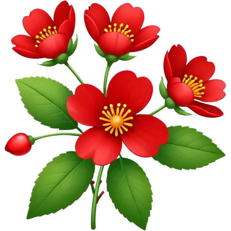 Cherry red flowers emoji