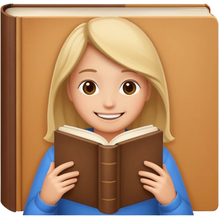 책으로 얼굴 가린듯한 사람 이모티콘 emoji