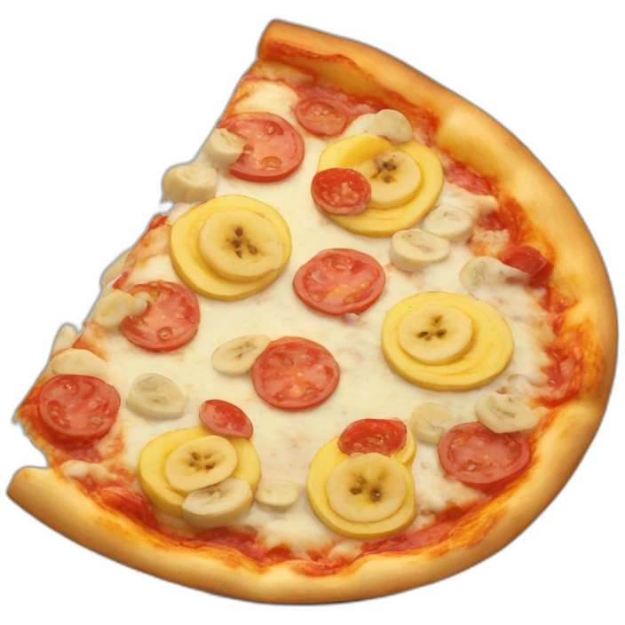 slice of pizza with bananas instead of pepperoni  emoji