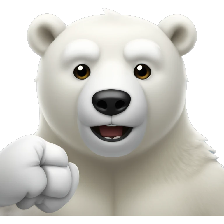 polar bear boxing emoji