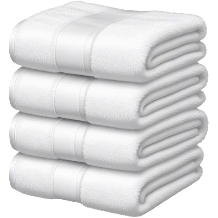 Stack of white folded towels emoji