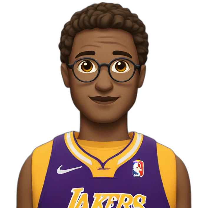 harry potter wearing yellow lakers jersey emoji