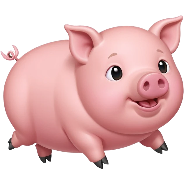 Pig flying emoji