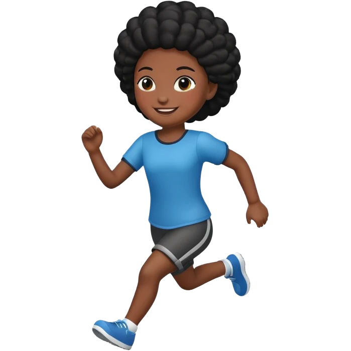 corriendo muñeco negro emoji