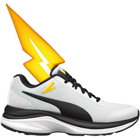 Lightening bolt track shoe emoji