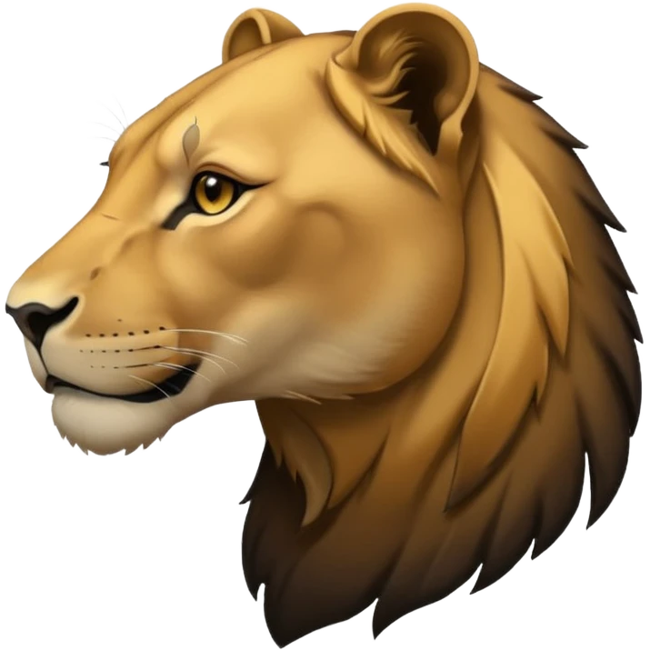a lioness's silhouette emoji