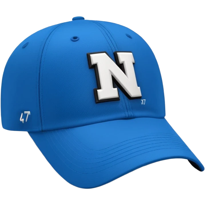 3d rendering isolated, black blue NCAA '47 Clean Up Adjustable Hat, One Size Fits All emoji