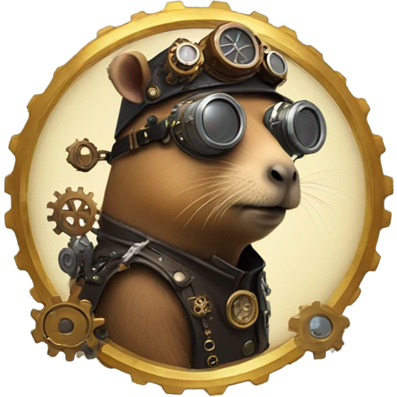 capybara steampunk 3/4 turn emoji