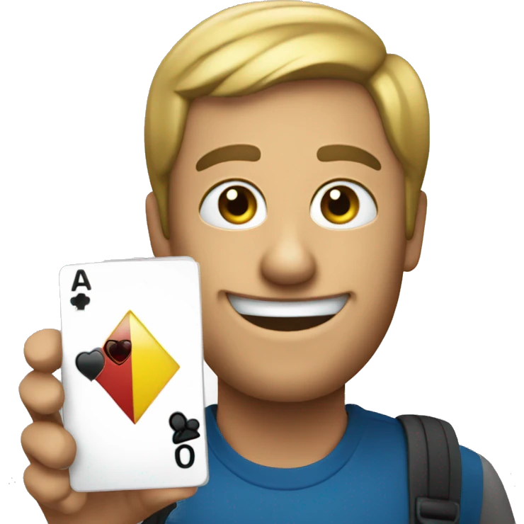 Holding an UNO reverse card looking smug emoji