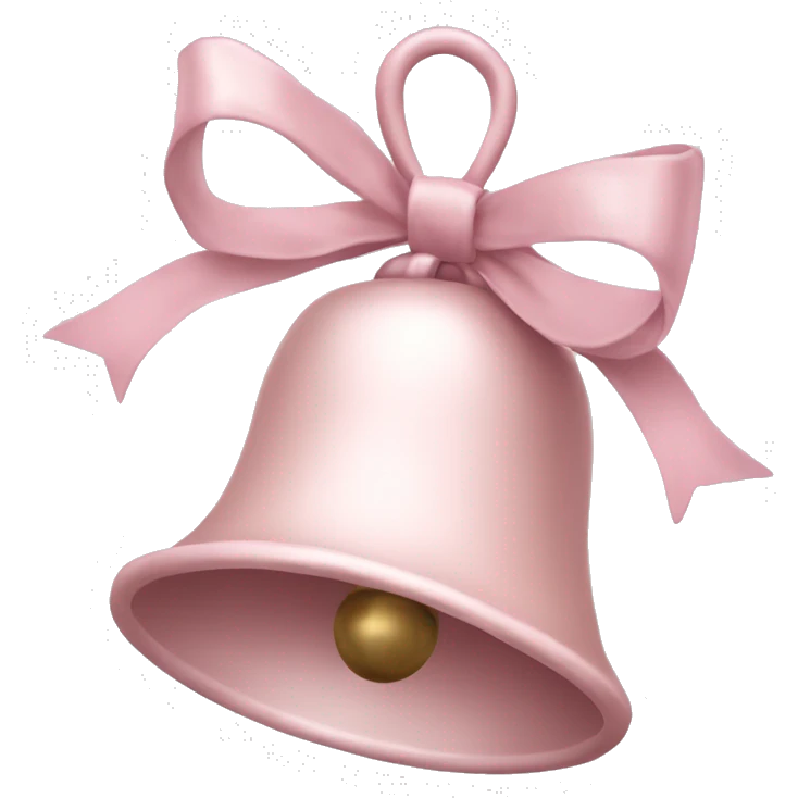 pale pink christmas bell emoji