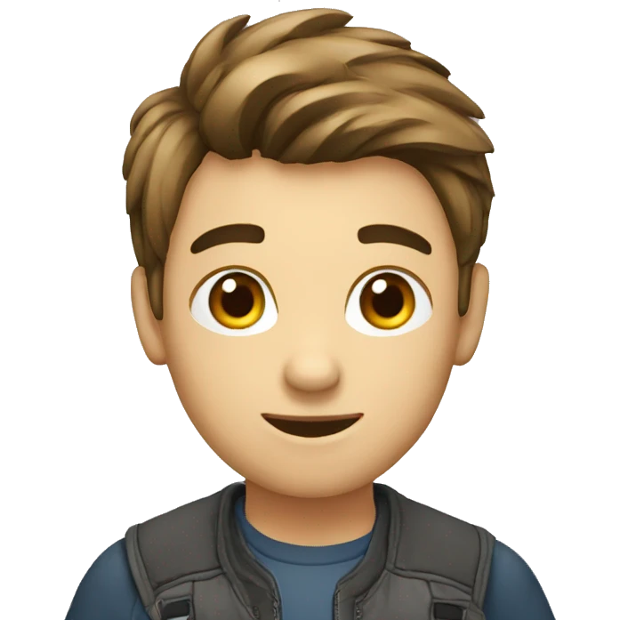 a boy doing editing emoji