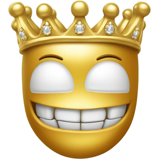 Gold tooth with crown emoji