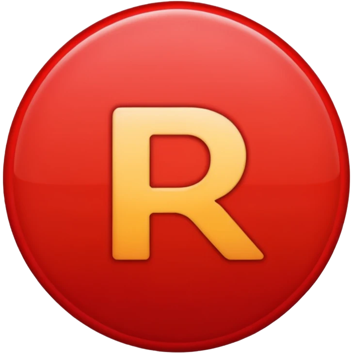 R in red circle emoji