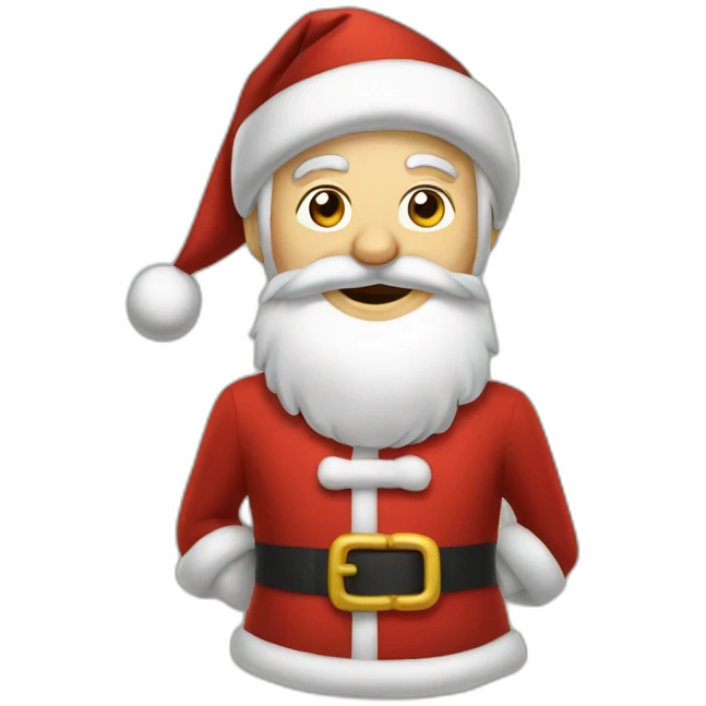 Chat déguiser en père Noël emoji