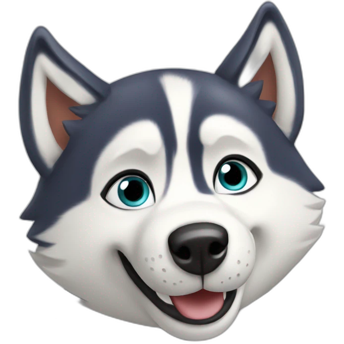 husky dog saying hi emoji