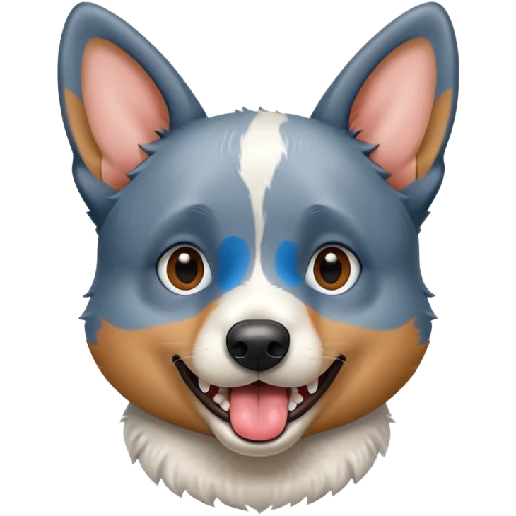 Blue Heeler with tongue out emoji