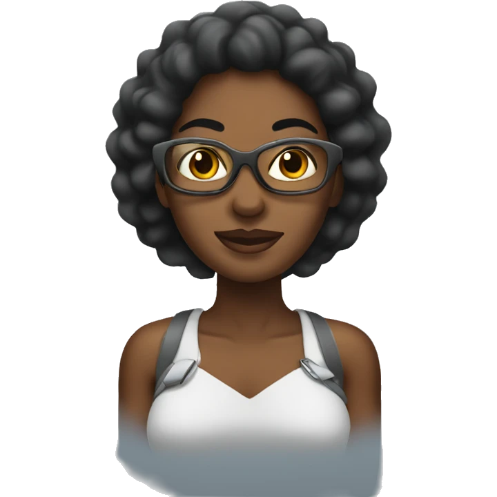 Black woman on a plane emoji