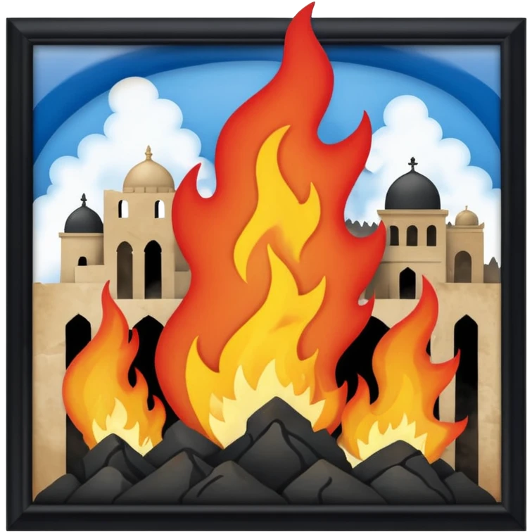 اسرائیل درحال آتیش گرفتن emoji