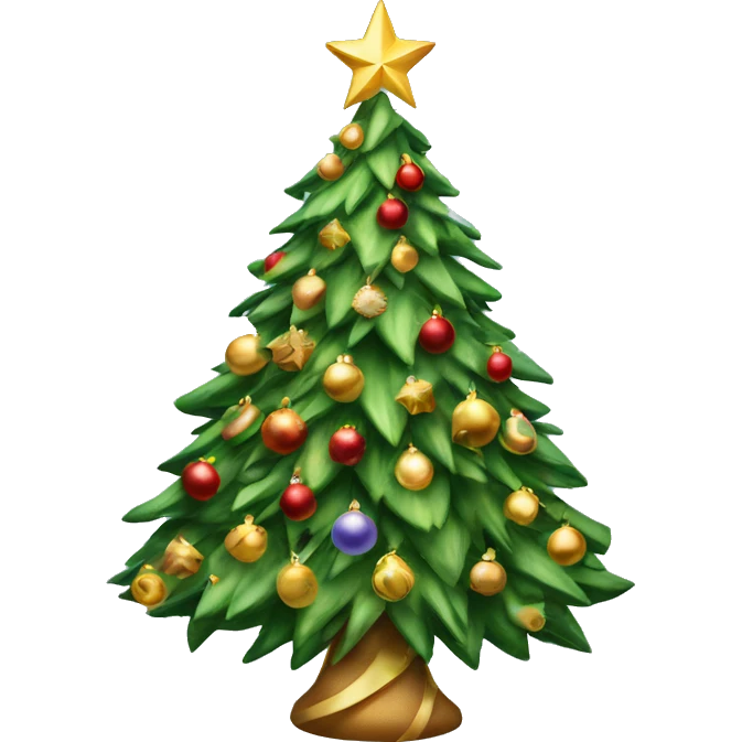 Elaborate delicate Christmas tree emoji