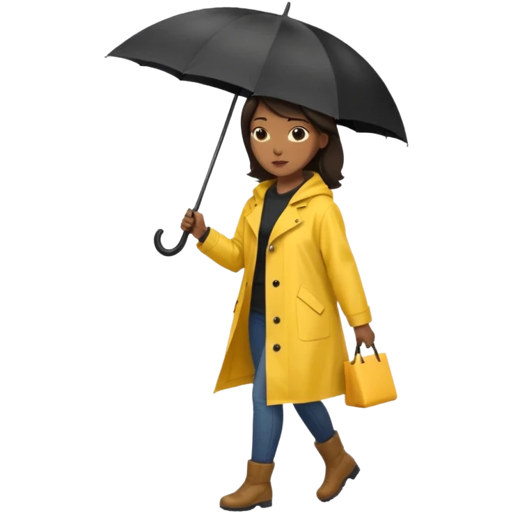 Street Umbrella Walker black woman emoji