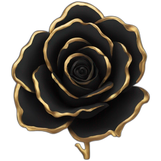 Vantablack Rose with gold trim emoji