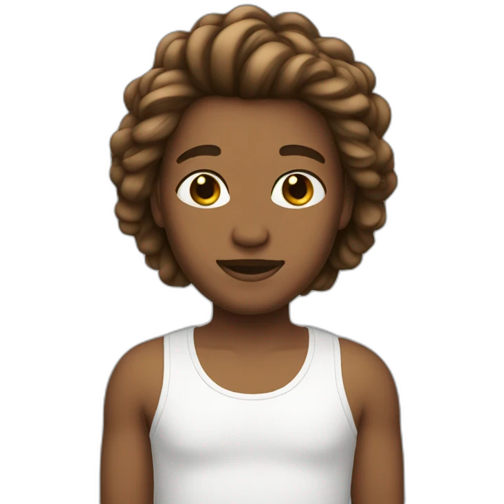 hair cuif, skin brown emoji
