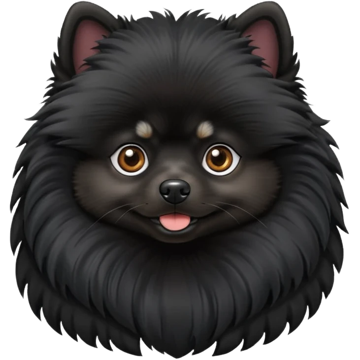 Black Pomeranian Spitz emoji