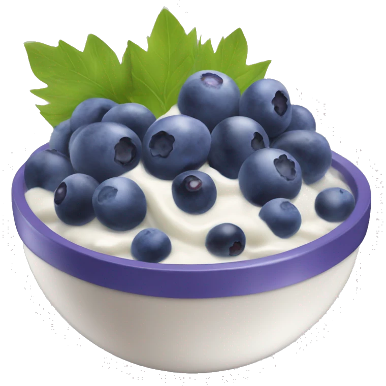 yoghurt bowl with grapes and blueberries emoji