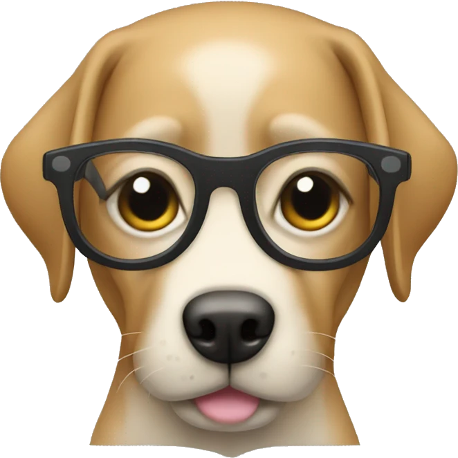 Lab with glasses emoji