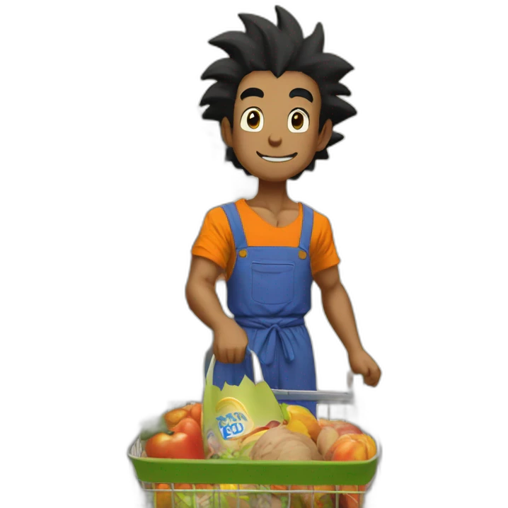 goku buying groceries emoji
