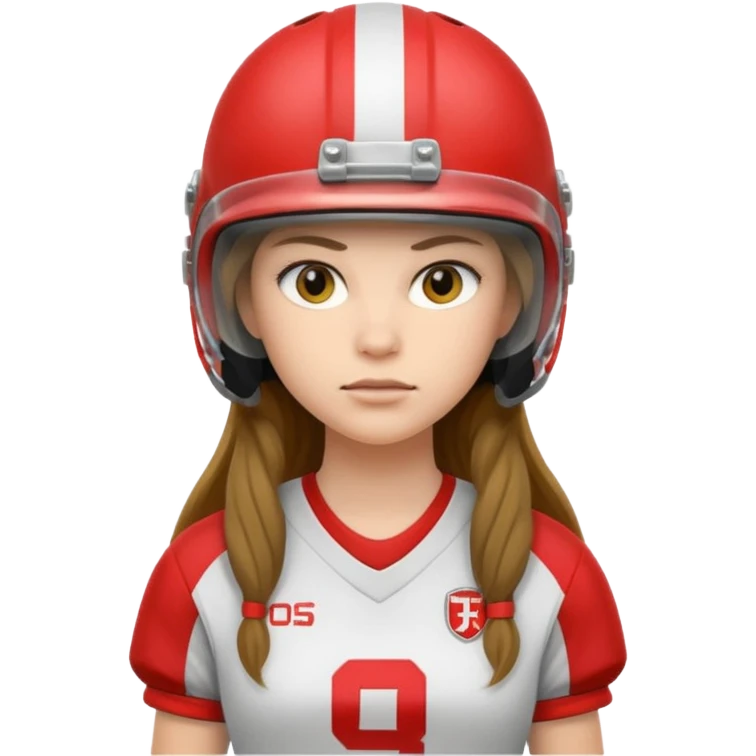 Long Haired Football Players, Female player, full body emoji