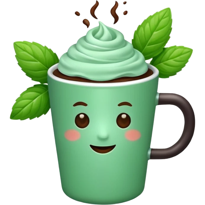 Mint coffee emoji
