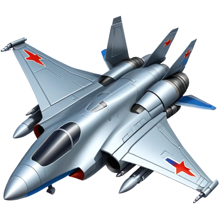 Advanced Russian fighter spacecraft with flag markings on wings emoji
