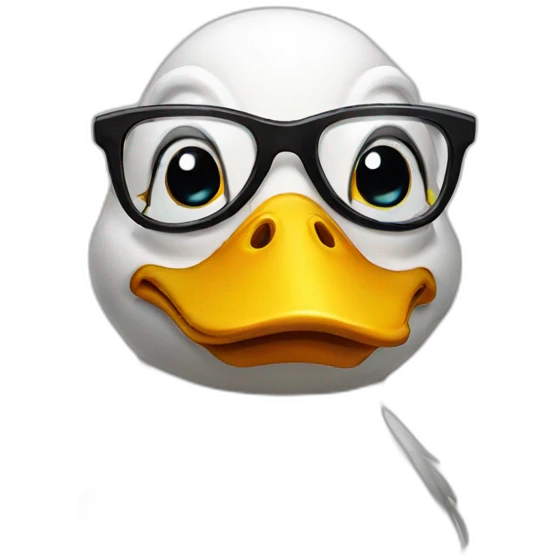 Duck with glasses emoji