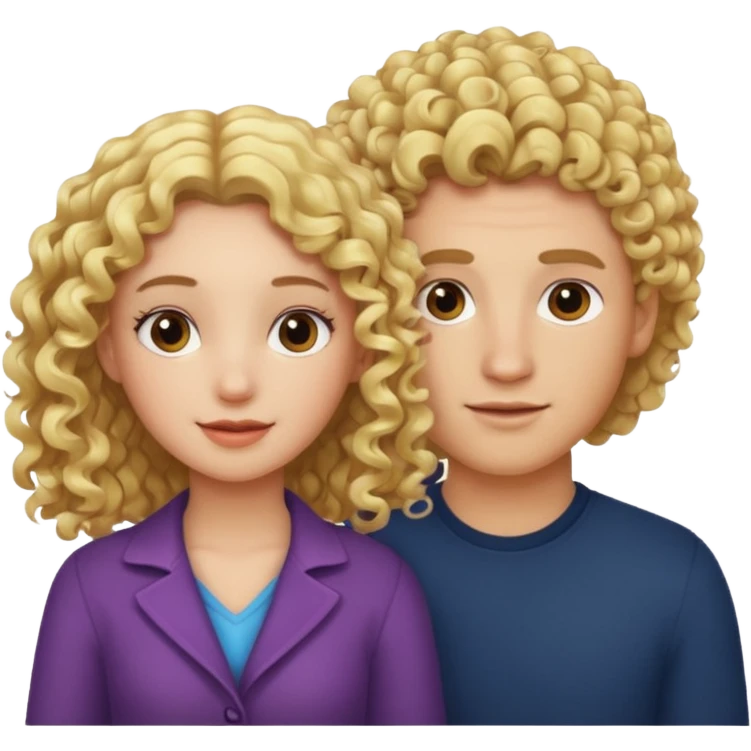 Fille cheveux boucler homme blond cuny emoji
