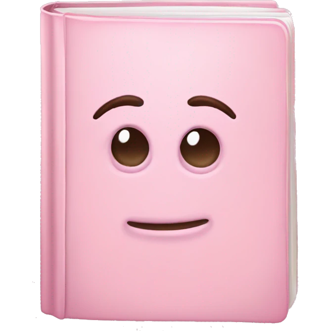 pastel pink book emoji