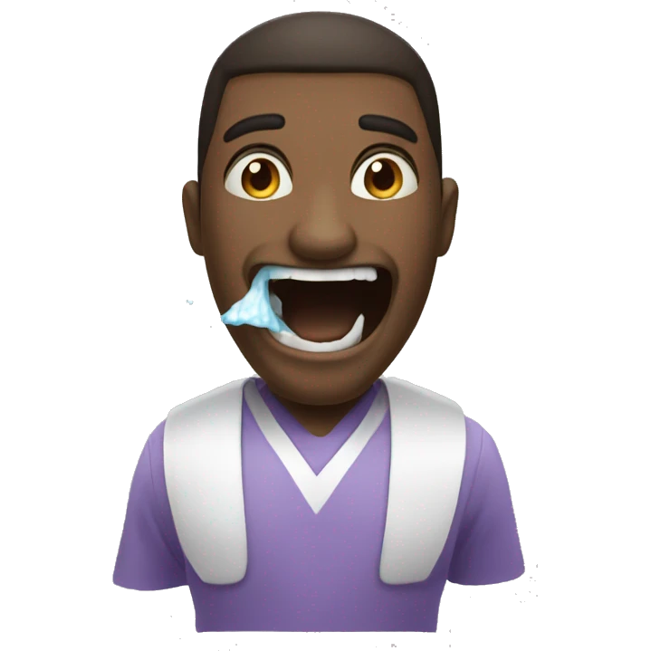 Emoji lavando se los dientes  emoji