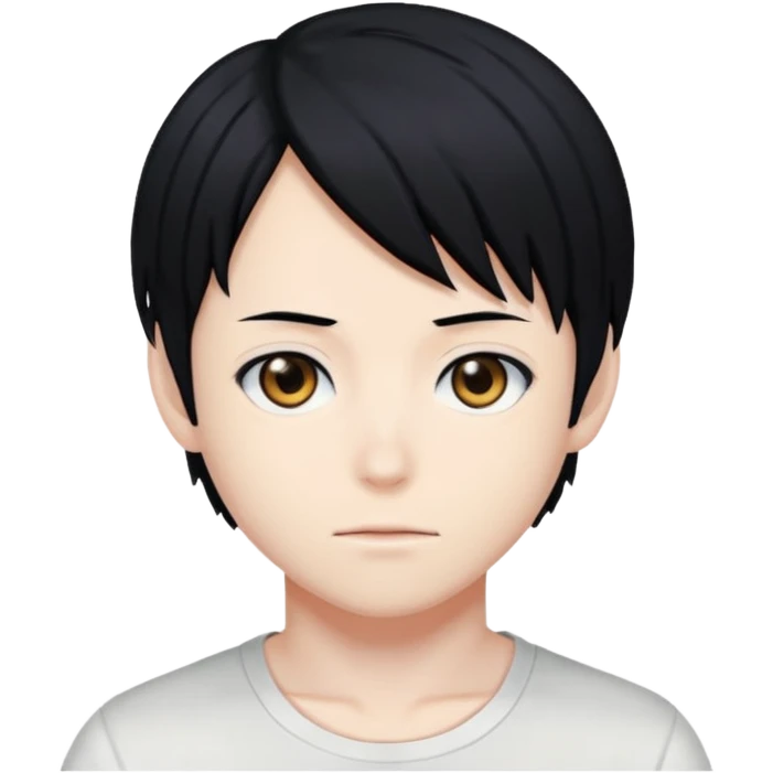 My hero academy character Todoroki with black hair emoji